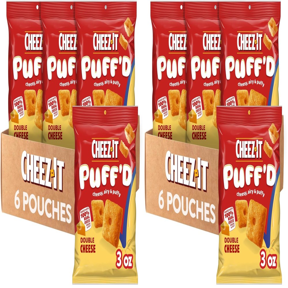 Cheez-It Puff'd Double Cheese 3oz 6ct (Pack of 2)