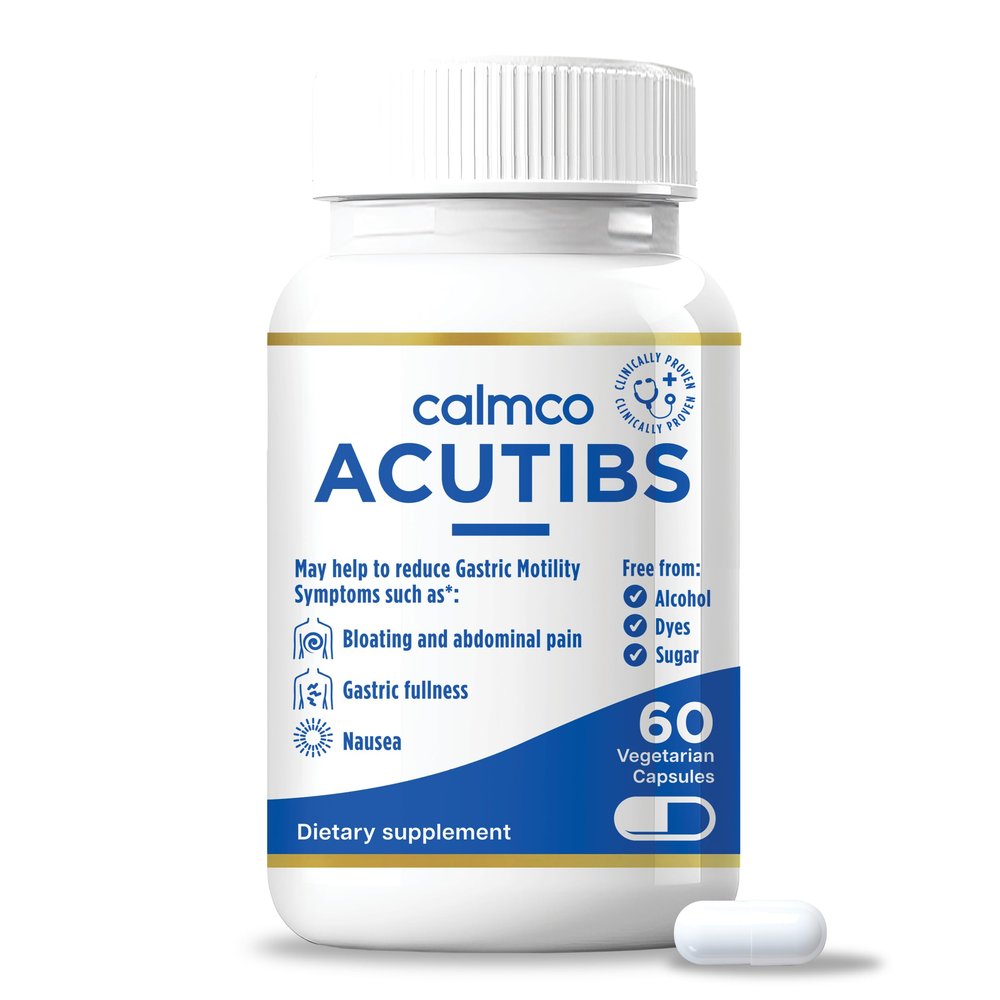 Acutibs Vegan Capsules - Natural Digestive Aid with Artichoke & Ginger Extracts for Gastric Discomfort Relief, Nausea, Bloating & Abdominal Pain, Helps ease IBS and Reduce Gut Inflammation, 60 Count