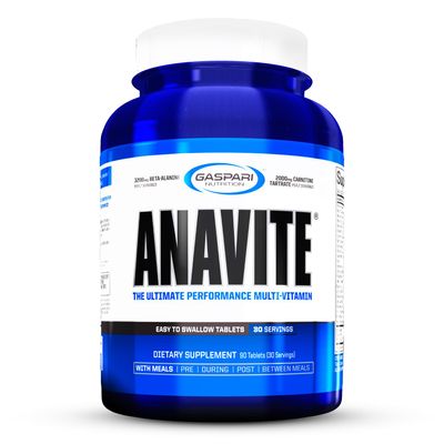 Gaspari Nutrition Anavite, Sports Multi-Vitamin with Amino Acids, Beta-Alanine and L-Carnitine, Enhanced Performance and Recovery (New Smaller Size, 30 Servings)