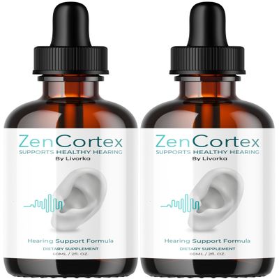 LIVORKA ZenCortex Drops, Liquid Supplement for Ear Health, Supports Healthy Hearing, 2 Bottles for 60 Days - Pack of 2