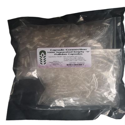 Capsule Connection Separated Empty Pullulan Capsules, 0" Size, Vegan & Vegetarian (1000)