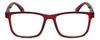 Calabria R861 Reading Glasses +2.75 Red Crystal Mens Womens Designer Trendy Eyeglasses Fashion Readers Semi-Hard Zipper Case view 3