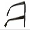 Calabria R860 Cat Eye Reading Glasses +0.50 Black Gold Stripes Frosted Crystal Womens Trendy Readers w/Semi-Hard Case view 3