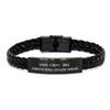 Amangny Appreciation Gingerbread House Making Gifts, Keep Calm, Love Birthday Braided Leather Bracelet For Men Women From Friends view 1