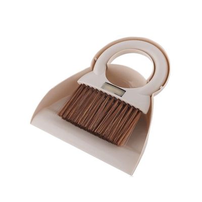 SUREK Modern Small Broom and Dustpan Set Plastic Mini Cleaning Brush with Trash Shovel Cleaning Supplies Convenient, White