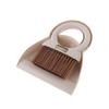 SUREK Modern Small Broom and Dustpan Set Plastic Mini Cleaning Brush with Trash Shovel Cleaning Supplies Convenient, White view 1