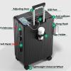DLBJZQXC Stylish Textured Line Suitcase, High Volume Swivel Universal Wheel Trolley Case, Resistant To Drops And Pressure, Storage Box (Color : 22 Bag, Size : Rose White) view 2