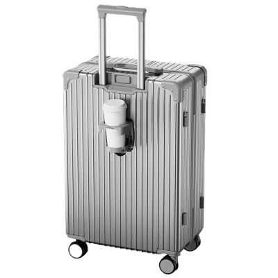 DLBJZQXC Portable Suitcase With Universal Wheels, Space Separation Design, Storage Box, Resistant To Drops And Pressure, For Travel And School (Color : 22 Rack, Size : Silver)