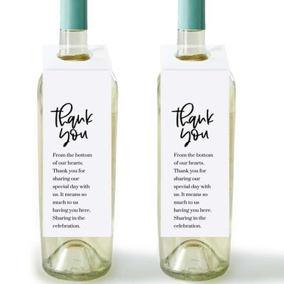 10 Wine and Champagne Hang Tags | Personalized Wine Bottle Tag | Dinner Table Decor | Wedding | Wine Tag