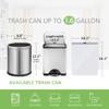 Teivio 1.6 Gallon 120 Counts Strong Drawstring Trash Bags Garbage Bags, Small Bathroom Trash Can Liners, Plastic Waste Basket Liners for Home Office Kitche, White view 2