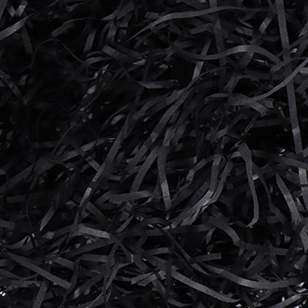 Amsthow Shred Paper Filler Gift Wrap Basket Grass 1/2 LB Black Cut Packing Filling Raffia Paper for Valentine Day Basket Box Birthday Party Decoration Wedding