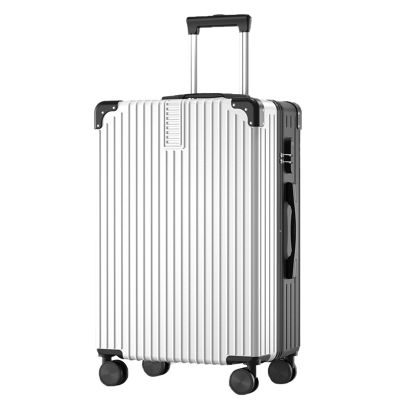 DLBJZQXC 4 Wheel Luggage, Trolley Case With Carry Bag, High Resilience, Riot Proof Zipper, Hard Shell Storage Box, External USB Port (Color : 24, Size : Black White)