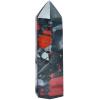 FZBHRO African Bloodstone Crystal Towers 6 Faceted Quartz Point Obelisk Red Healing Crystal Wand 0.4-0.6 Pound view 2