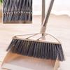 SUREK Modern Standing Broom and Dustpan Set Khaki Stainless Steel Long Handle Cleaning Supplies for Kitchen Convenient view 3