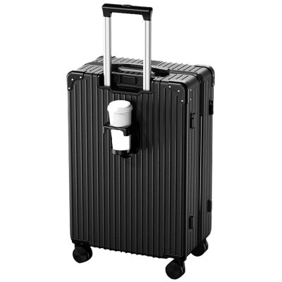 DLBJZQXC Suitcase With Laptop Compartment, Lightweight Trolley Case, Dustproof Waterproof, Equipped With An Anti-theft And Anti-picking Combination Lock (Color : 20 Rack, Size : Black)