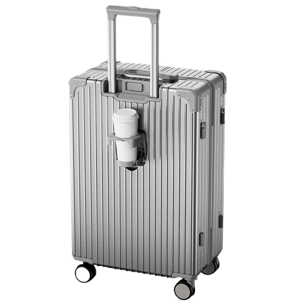 DLBJZQXC Hardside Luggage, High Volume Swivel Wheel Trolley Case, Space Separation Design, Resistant To Drop And Pressure (Color : 22 Rack, Size : Silver)