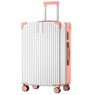 DLBJZQXC Portable Suitcase With Universal Wheels, Space Separation Design, Storage Box, Resistant To Drops And Pressure, For Travel And School (Color : 22, Size : Rose White)