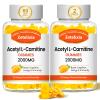 Zetelixia 2 Pack Acetyl L-Carnitine Gummies, L-Carnitine Supplement for Women & Men, Nutrition Supplement for Boost Energy, Immunity & Brain Health, Vegan, Non-GMO, Mango Flavor, 120 Count view 1