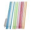 12.4 inch Reusable Plastic Straws, Extra Long Colorful Tritan Tumbler Replacement Straws for Stanley Cups, 1 Gallon, 64/40/ 32 oz Water Bottles, Set of 12 with Brush view 1