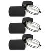 REAVEE 3 Pack Folding Reading Glasses for Men Women, Blue Light Blocking Computer Readers Spring Hinge with Small Compact Case, Black 2.0 view 1