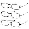 REAVEE 3 Pack Folding Reading Glasses for Men Women, Blue Light Blocking Computer Readers Spring Hinge with Small Compact Case, Black 2.0 view 2