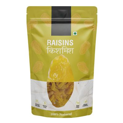Seedless Raisin (Kishmish) Dried Grapes Healthy Nutritious & Delicious | Rich in Iron & Vitamin B | Healthy Sweet, Vegetarian, -500 gm