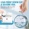 Denture Bath Box Cup, Leak Proof Denture Cup Kit Portable Retainer Case for Travel, Denture Case Cleaning Care for Dentures Aligner Mouth Guard with Denture Brush,Strainer, Removal Tool and Mirror view 3