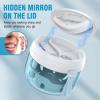 Denture Bath Box Cup, Leak Proof Denture Cup Kit Portable Retainer Case for Travel, Denture Case Cleaning Care for Dentures Aligner Mouth Guard with Denture Brush,Strainer, Removal Tool and Mirror view 4