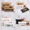 30pcs Kraft Paper Mini Pillow Packaging Box with Clear Window, Box Treat Gift Packaging Box for Bakery Candy Chocolate Jewelry Display Wedding Party Favor ( medium-sized, 6.3 x 2.83 x 0.98 inches) view 3