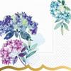 Design Design Elegant Hydrangea Beverage Shaped Napkin, Party Supplies view 1