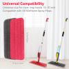16.5 inch Microfiber Mop Pads for Rubbermaid Reveal Spray Mop and Any 16.5" Flat Mop - 10 Pack 13''-15'' Spray Mop Pad Reusable Washable Replacement Refills - Red & Grey view 2