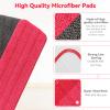 16.5 inch Microfiber Mop Pads for Rubbermaid Reveal Spray Mop and Any 16.5" Flat Mop - 10 Pack 13''-15'' Spray Mop Pad Reusable Washable Replacement Refills - Red & Grey view 3