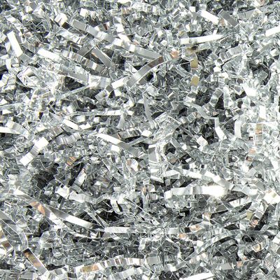 UUYYEO 100 Grams Crinkle Cut Paper Shred Filler Gift Box Stuffing Paper Basket Filling Crinkle Paper Gift Wrapping Filler for Birthdays Weddings Anniversaries Silver