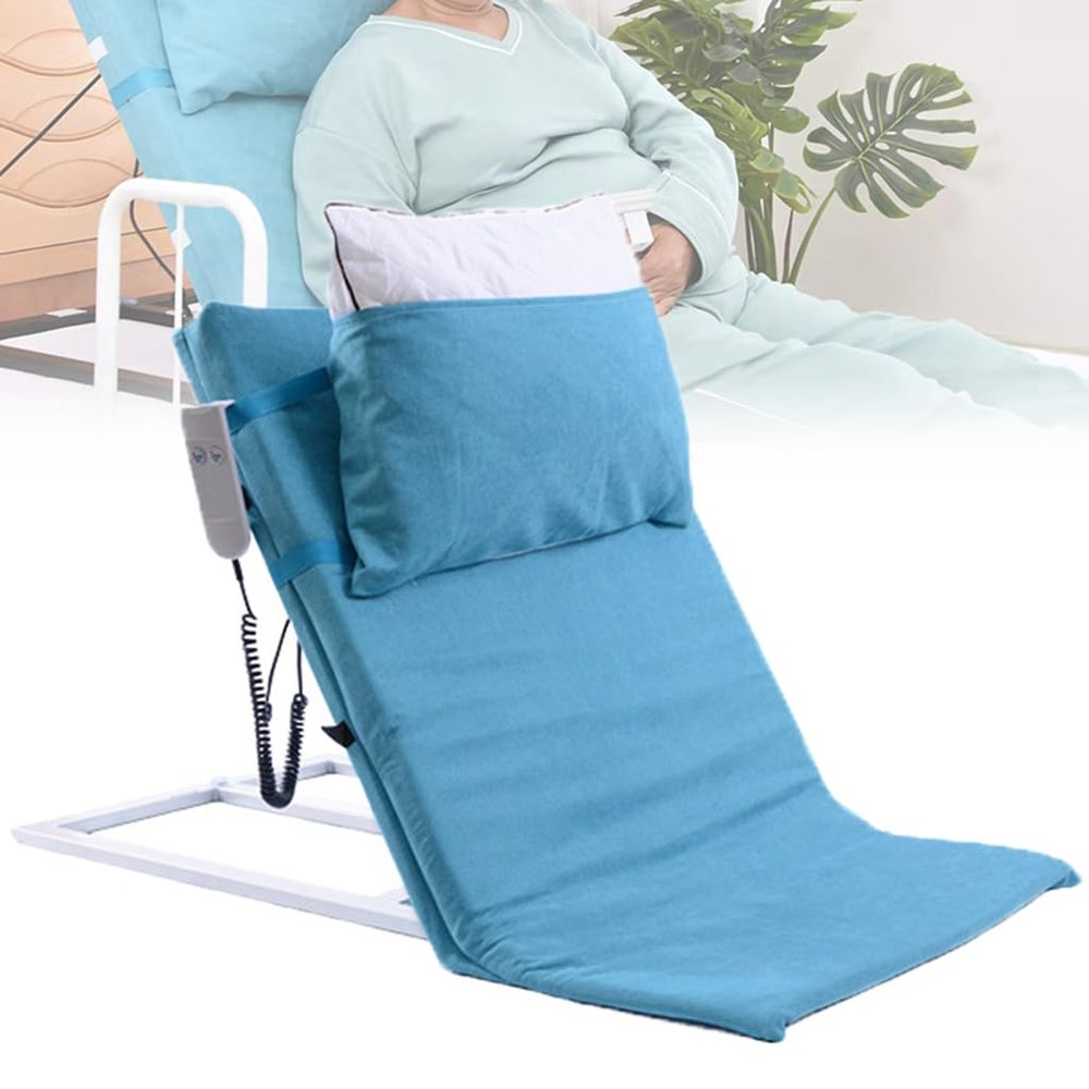 MiBoce Portable Electric Bed Backrest Pillow Lifter, Adjustable Sit-up Back, 2-65 Lifting Angle, for Neck & Lumbar Support, Acid Reflux, Postoperative & Snoring Relief