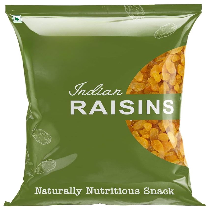 Indian Raisin Dryfruits- Indian Kishmish | Rich In Nutiritons| No added Preservatives | Rich In Iron| Healthy Sweet & Tasty -500 gm