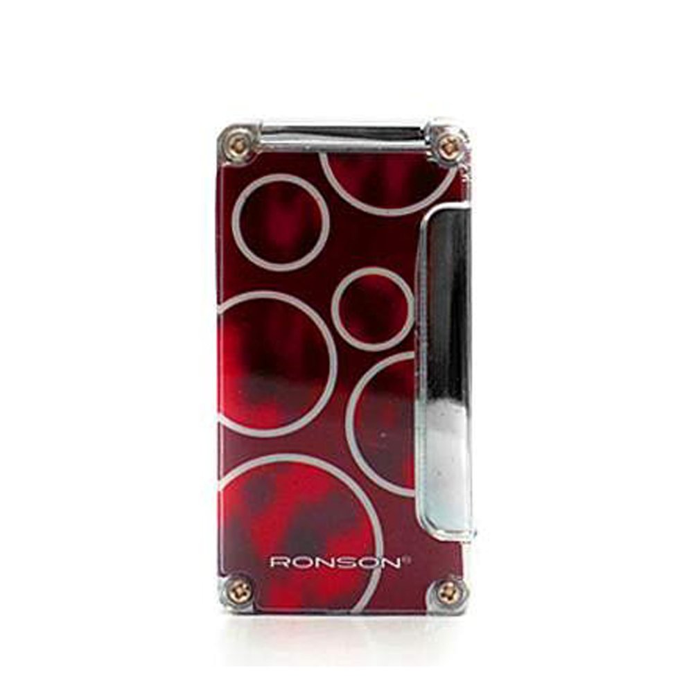 Ronson Window arty jet flame gas lighter with cigar punch red, RL13010red