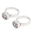 Agatige Essential Oil Diffuser Ring, Stainless Steel Ring Opening Adjustable Aromatherapy Essential Oil Ring Portable Jewelry Aromatherapy Diffusers Ring for Women(#2) view 1