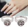 Agatige Essential Oil Diffuser Ring, Stainless Steel Ring Opening Adjustable Aromatherapy Essential Oil Ring Portable Jewelry Aromatherapy Diffusers Ring for Women(#2) view 2