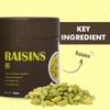 Plain Seedless Green Raisins Papertube 100% Natural Dried Grapes (Kishmish) | Nutritious, Delicious & Healthy Snack, Source of Fibre in Nuts, No Preservatives-100gm view 2
