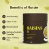 Plain Seedless Green Raisins Papertube 100% Natural Dried Grapes (Kishmish) | Nutritious, Delicious & Healthy Snack, Source of Fibre in Nuts, No Preservatives-100gm view 3