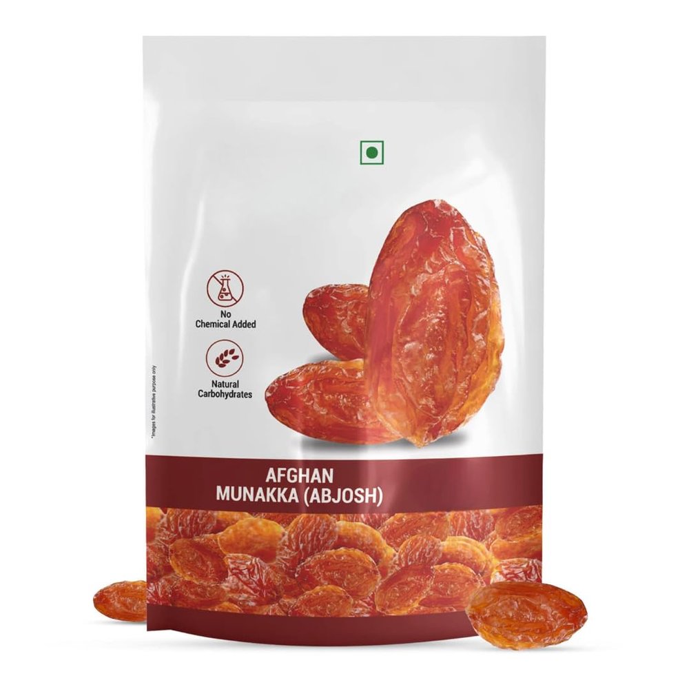 Raisin (Abjosh) 100% Natural & Gluten-Free | Munakka Dry Fruit | Rich in Fiber, Iron, Calcium & Boosts Immunity | Delicious & Healthy Snacks -200 gm