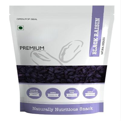 Premium Black Raisins High in Antioxidant| Naturally Sweet and Tasty, Energy Booster, Delicious & Healthy Snack | High in Antioxidants -250 gm