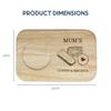 eBuyGB Personalised Engraved Mom's Coffee and Biscuit Serving Board, Gift for Mum, Mummy, Mother view 2