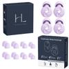 2 Pairs Earplugs for Sleeping, Noise Cancelling, Snoring, Airplanes, Loud, Focus, Comfortable, Safe, Soft, Hypoallergenic, Silicon Reusable with extraEarbuds -33dB (Violet x2) view 1