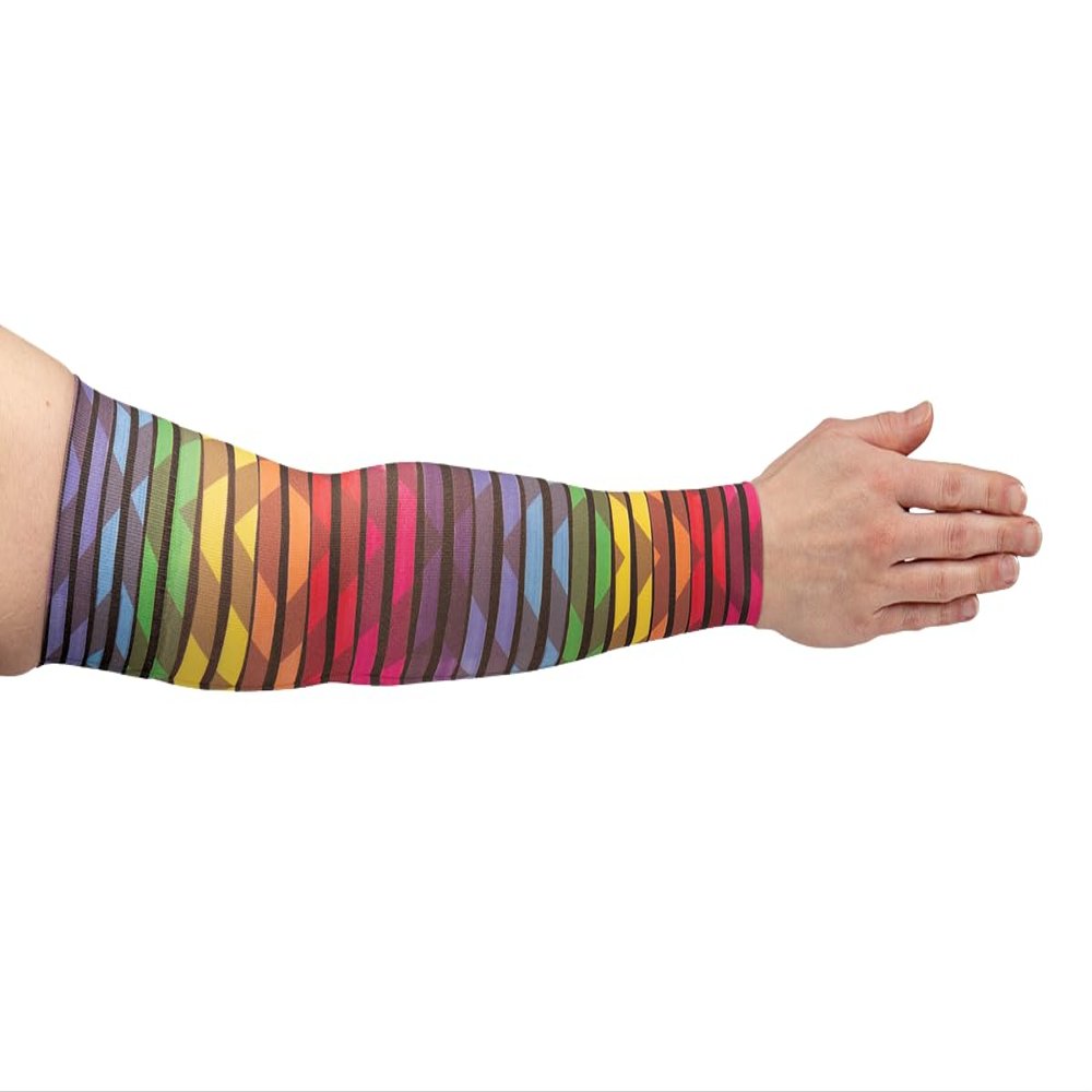 Lymphedivas Roller Disco Medical Graduated Compression Arm Sleeve for Lymphedema (Short 30-40 mmHg Large)