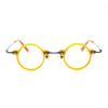 BETSION Blue Light Blocking Glasses Computer Game Vintage Small Round Acetate Eyeglasses Frames (Orange, 5.75, Diopters) view 2