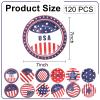 Olutacot 120 PCS 4th of July paper plates American Flag Patriotic 7 inch Plates Paper Plates Independence Day Red White Blue Holiday Party Tableware Decorations view 2