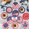 Olutacot 120 PCS 4th of July paper plates American Flag Patriotic 7 inch Plates Paper Plates Independence Day Red White Blue Holiday Party Tableware Decorations view 3