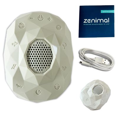 Zenimal Teen and Adult Meditation Audio Player - Patented Screen-Free Mindfulness Device with 9 Audio Meditations and 60 Minutes of Soothing Sounds and Music, Jade Sandstone
