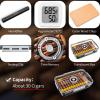 CIGARLOONG Cigar Humidor, Humidifier and Hygrometer Storage for 30 Cigars Clear Humidor view 2